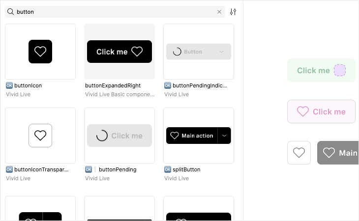 buttons components