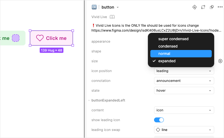 button component customization